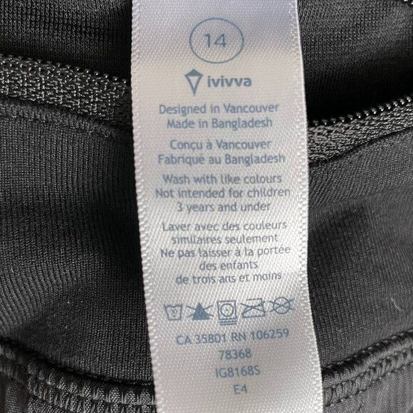 ivivva by Lululemon Set the Pace Skort/Skirt Black Sz 14 Girls/XS Women - Picture 12 of 15